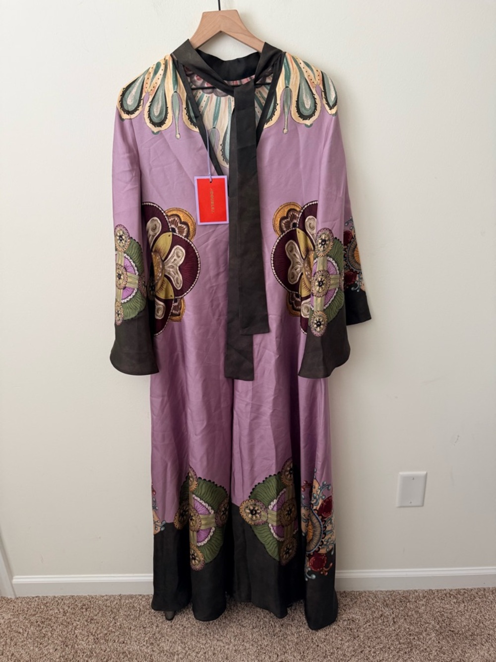 NWT La DoubleJ Magnifico Silk Maxi Long Dress Nucleus Placee Purple Size Small - Picture 7 of 11